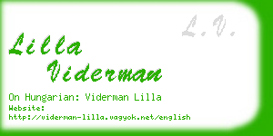 lilla viderman business card